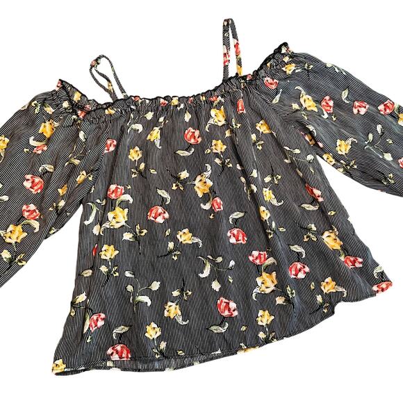 Takara Top Blouse Women’s Large Flowy Lightweight Floral Resort Wear Feminine - Picture 1 of 15